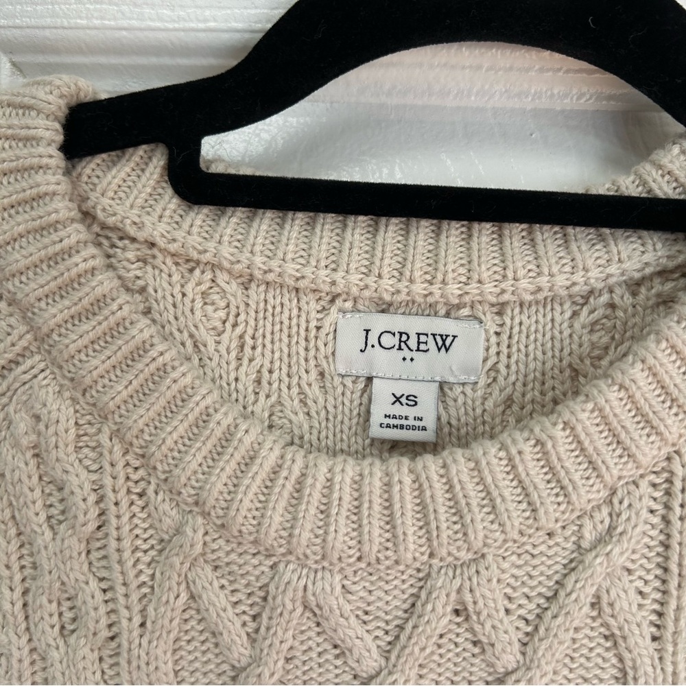Cotton cable-knit crewneck fisherman sweater - Picture 6 of 8